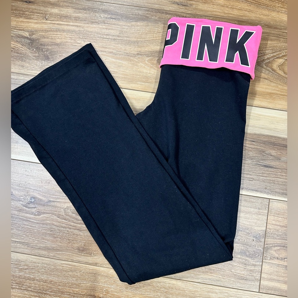 Ladies PINK yoga flared pants size Medium